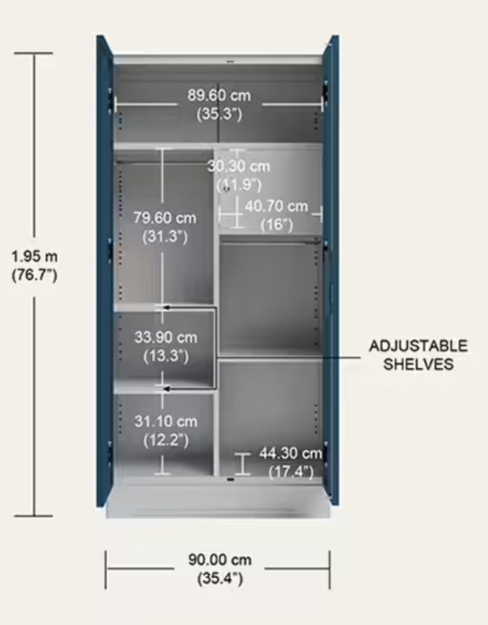 Slimline 2 Door with Locker Body – Godrej Interio Furniture – View 4