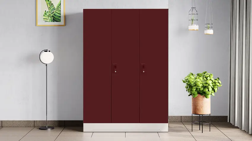 Godrej Slimline 3 Door with locker Russet – Godrej Interio Furniture – View 6