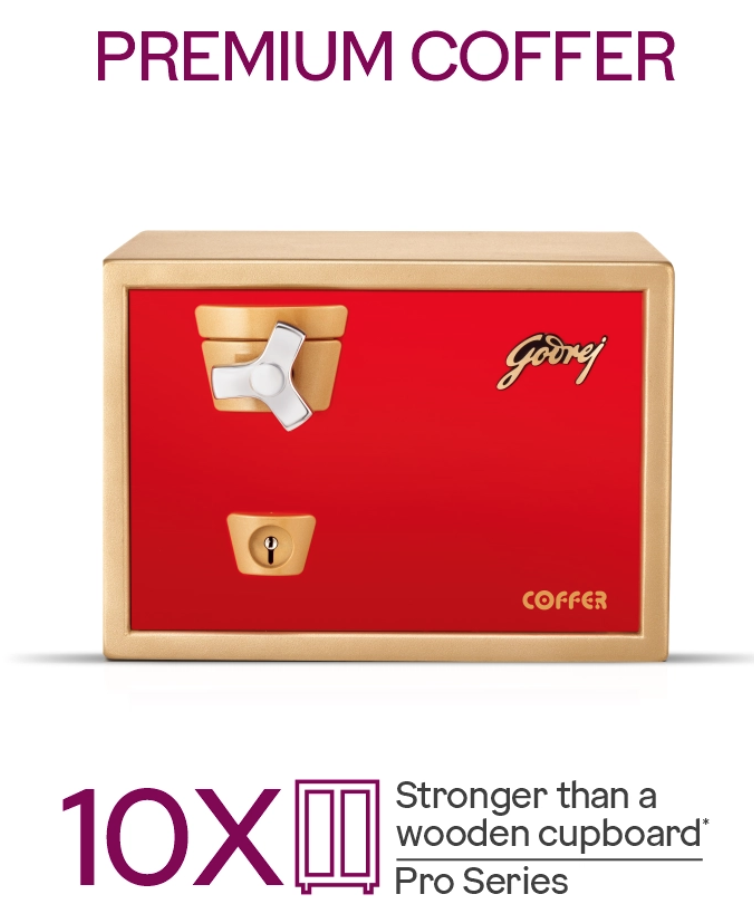 Godrej Premium Coffer V1 Red Home Locker – Godrej Interio Furniture – View 3