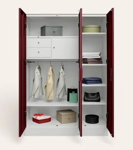 Godrej Slimline 3 Door with Locker and Drawer Black Plum – Godrej Interio Furniture – View 3
