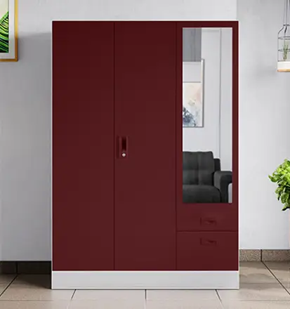 Godrej Slimline Blend 3 Door Almirah Russet – Godrej Interio Furniture – View 8
