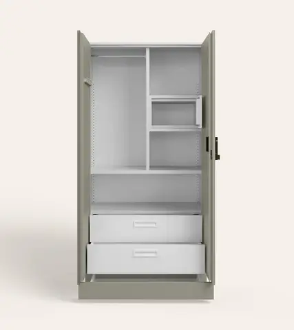Godrej Auraline Enov 2 Door Steel Wardrobe with Digital Bio-Metric Lock – Godrej Interio Furniture – View 9
