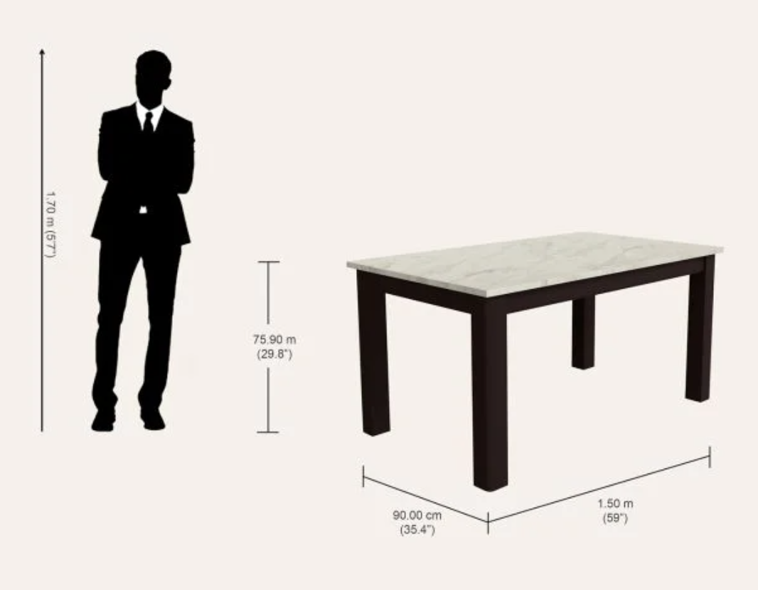 Godrej Allure 6 Seater Dining Table with Dining Chairs – Godrej Interio Furniture – View 4