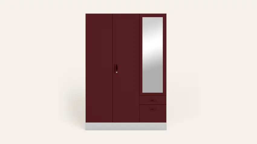 Godrej Slimline Blend 3 Door Almirah Russet – Godrej Interio Furniture – View 4