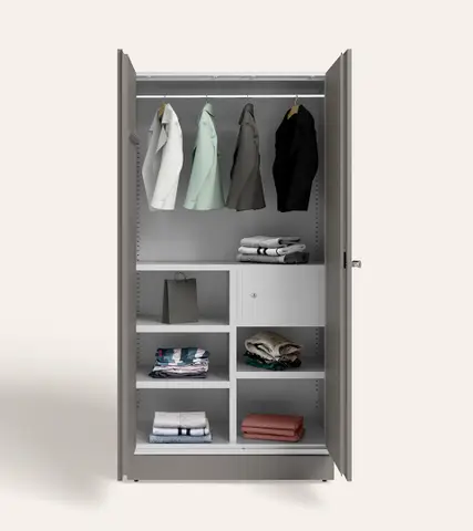 Godrej Auraline Ele 2 Door Wardrobe Matt Rocky Grey – Godrej Interio Furniture – View 3