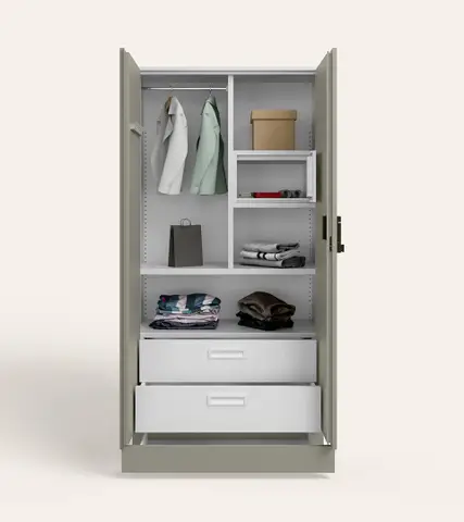 Godrej Auraline Enov 2 Door Steel Wardrobe with Digital Bio-Metric Lock – Godrej Interio Furniture – View 4