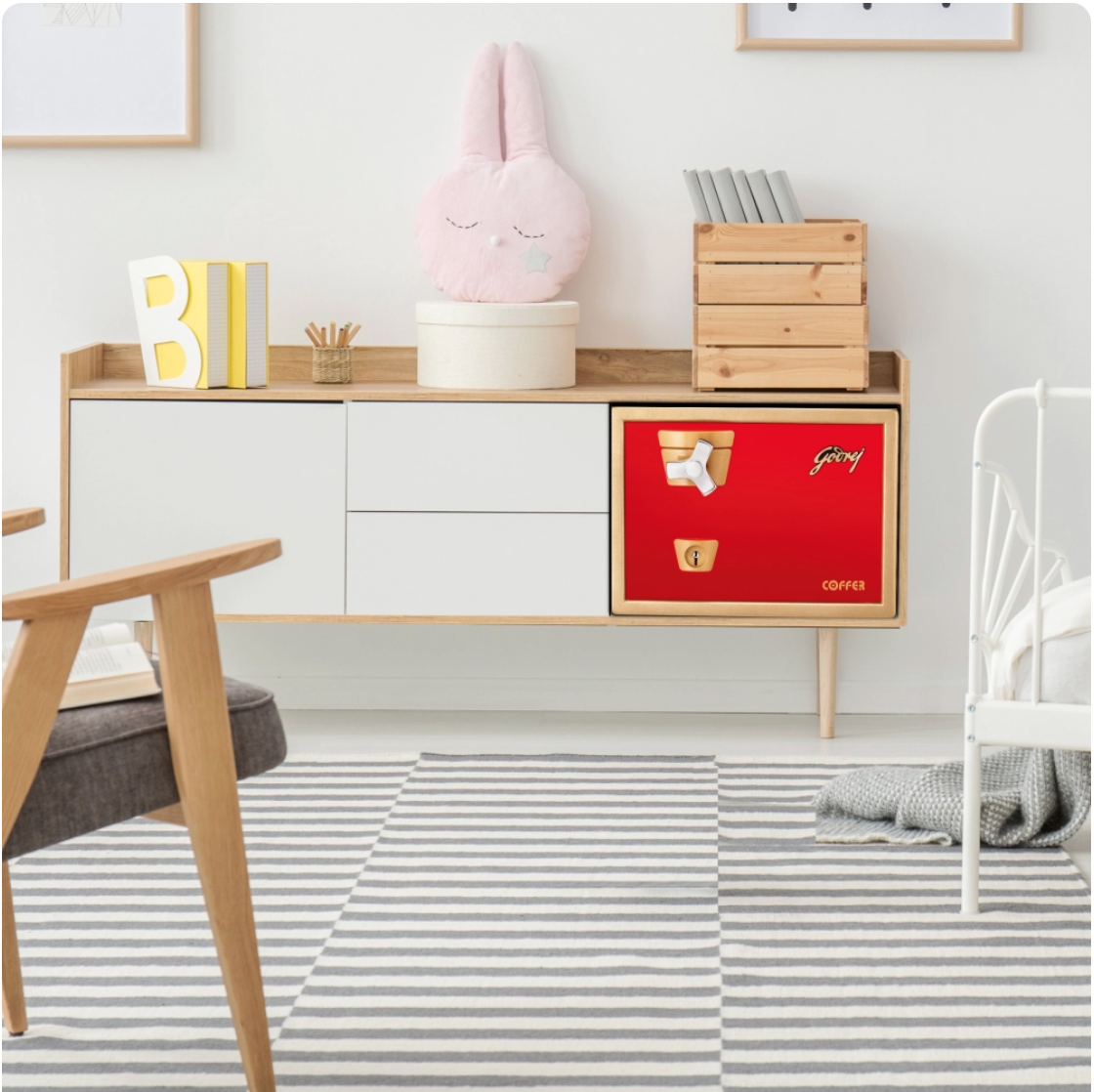 Godrej Premium Coffer V1 Red Home Locker – Godrej Interio Furniture – View 4