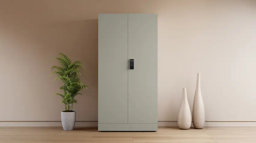 Godrej Auraline Enov 2 Door Steel Wardrobe with Digital Bio-Metric Lock – Godrej Interio Furniture – View 2