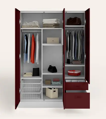 Godrej Slimline Blend 3 Door Almirah Russet – Godrej Interio Furniture – View 3