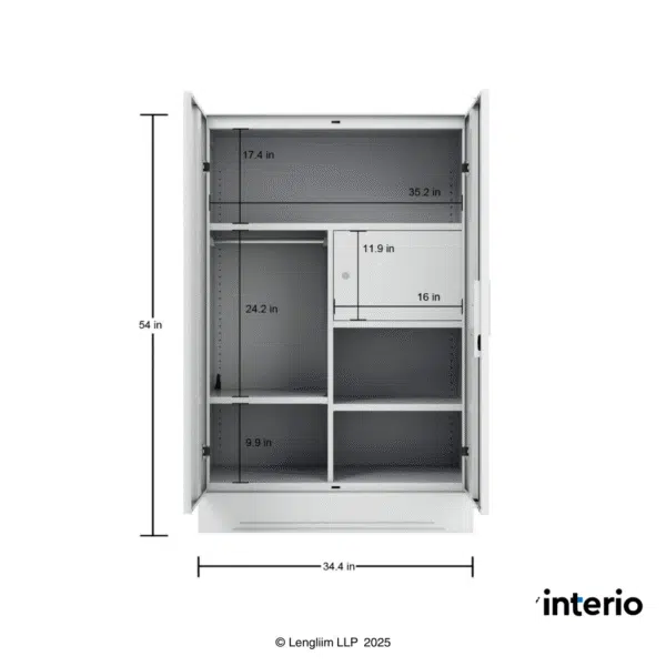 Godrej Slimline Minor 2 Door with Locker – Godrej Interio Furniture – View 3