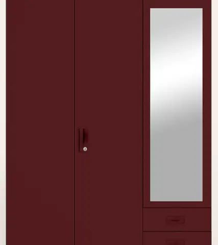 Godrej Slimline Blend 3 Door Almirah Russet – Godrej Interio Furniture – View 9