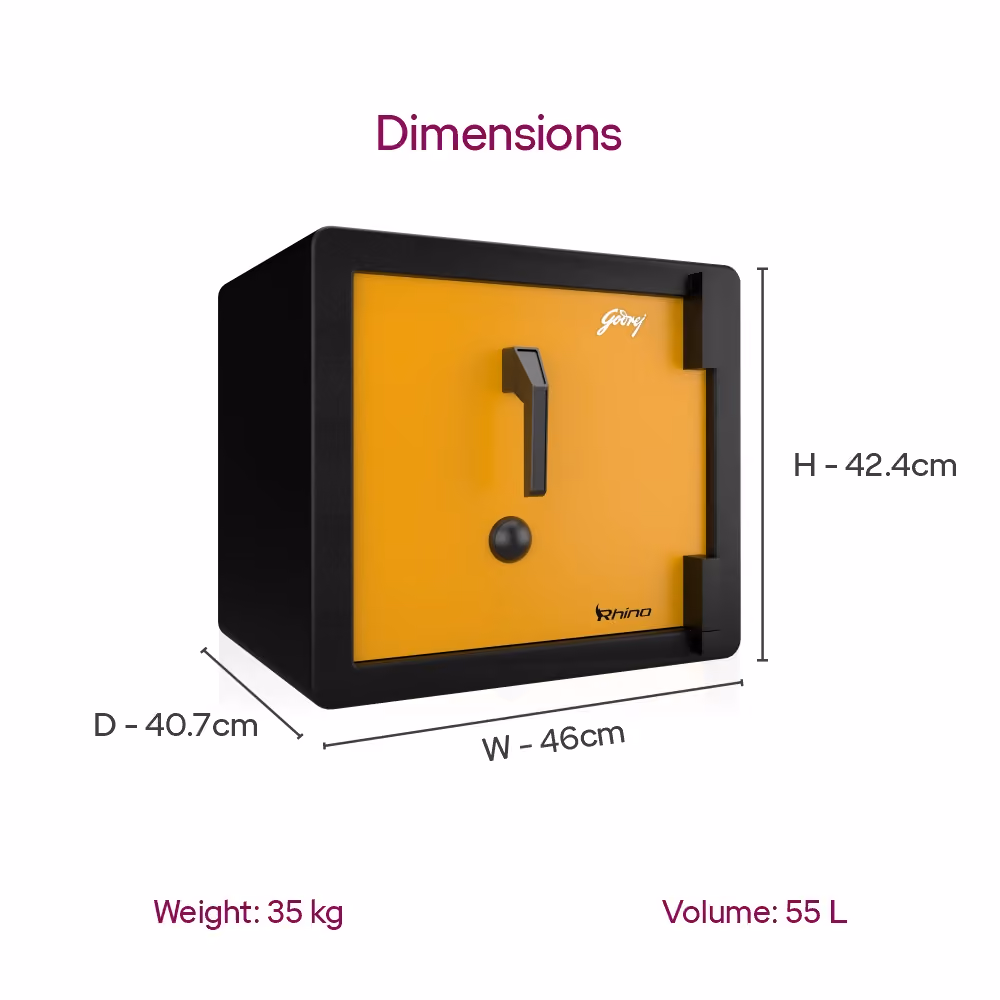 Godrej Rhino Gold V1 Keylock Home Locker – Godrej Interio Furniture – View 3