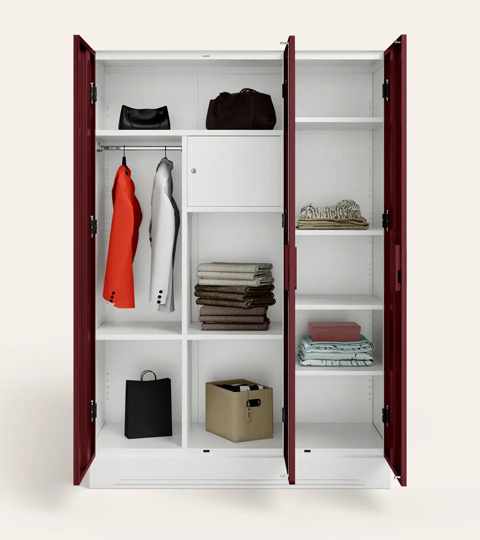 Godrej Slimline 3 Door with locker Russet – Godrej Interio Furniture – View 2