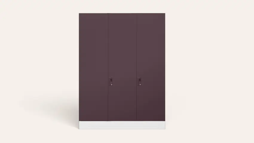 Godrej Slimline 3 Door with Locker and Drawer Black Plum – Godrej Interio Furniture – View 2